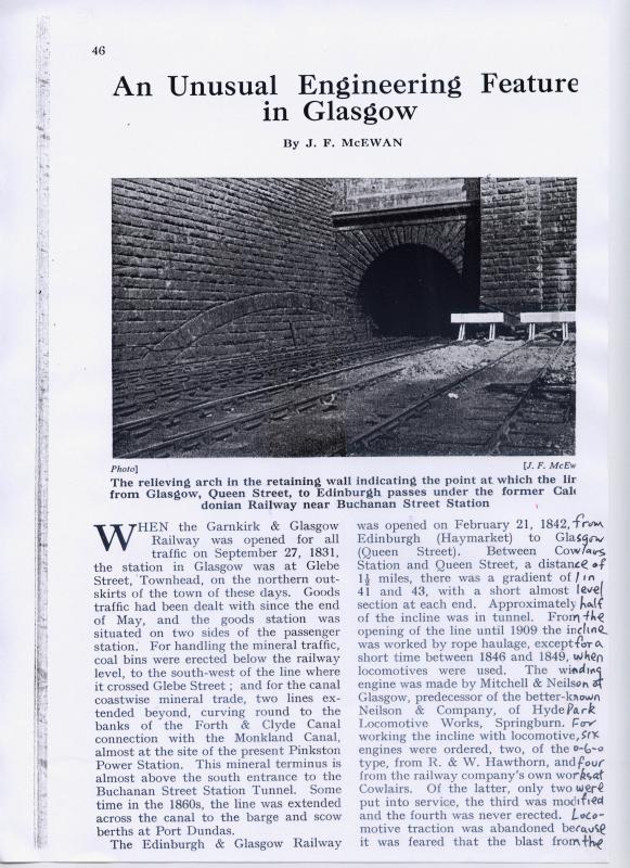 Buchanan St Tunnel entrance doc 1: An unusual feature at Buchanan St Tunnel entrance. Photo of Buchanan St Tunnel entrance doc 1