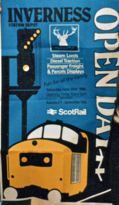 Inverness open day poster 1986.: Inverness open day poster 1986. Photo of Inverness open day poster 1986.