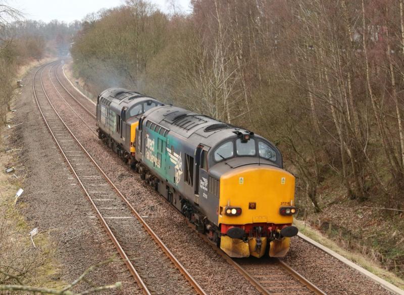 0Z37_37218 & 37607 EN ROUTE MWELL DRS_INVRNFSDR: Waulkmill Bridge Luncarty Photo of 0Z37_37218 & 37607 EN ROUTE MWELL DRS_INVRNFSDR