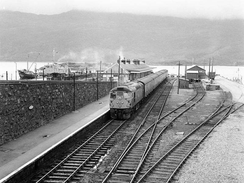 26030: 26030 sits at Kyle of Lochalsh on 4 July 1978 awaiting departure with the 10.55 to Inverness. Photo of 26030