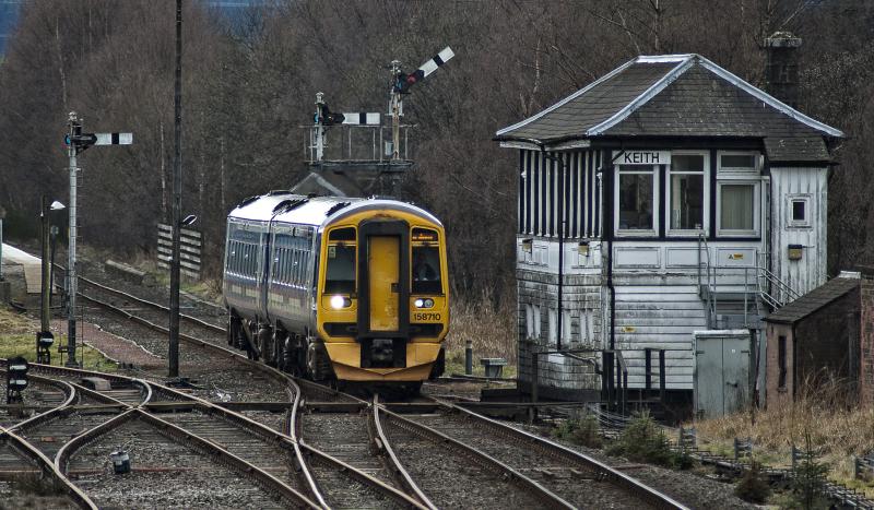 KEITH JUNCTION 24.3.16.jpg: 158710 ON THE 12.46 IS-ABDN 24.3.16 Photo of KEITH JUNCTION 24.3.16.jpg