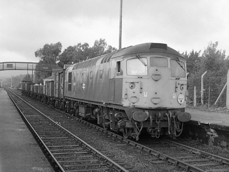 26007: 26007 rests at Carrbridge on 5 July 1978 with a PW working. Photo of 26007