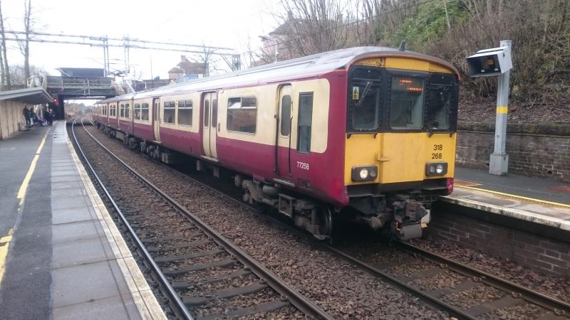 318268 at Blairhill: 318268 at Blairhill with a service for Airdrie. (12.03.16) Photo of 318268 at Blairhill
