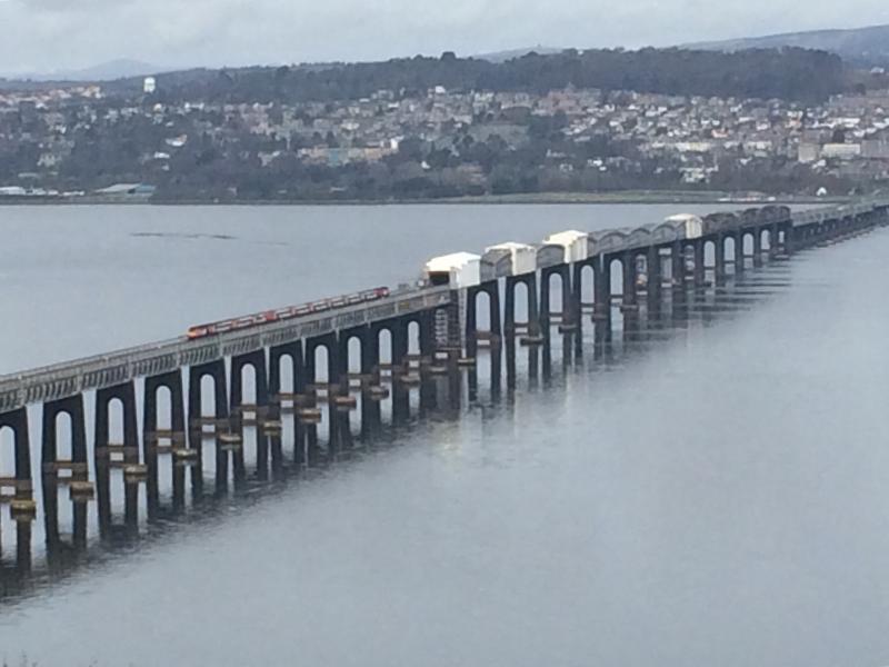 Tay Bridge : Virgin East coast HST set rolling North on the Tay Bridge towards Dundee 2/4/16 Photo of Tay Bridge