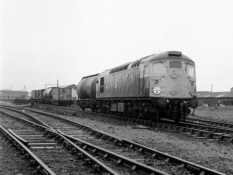26037: 26037 shunts the yard at Fraserburgh on a damp 6 July 1978. Photo of 26037