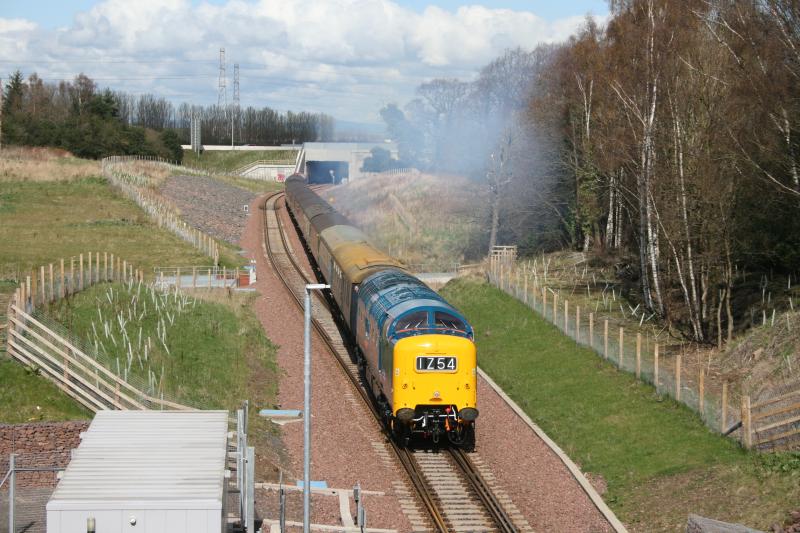 Deltic @ Kingsgate: D9009 passing Kingsgate were the new Borders Railway rejoins the original Waverley Route. Photo of Deltic @ Kingsgate