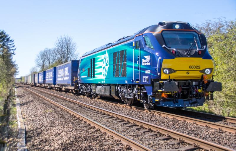 68022: 68022 Resolution on 4A13 today, seen passing Forgandenny. Photo of 68022