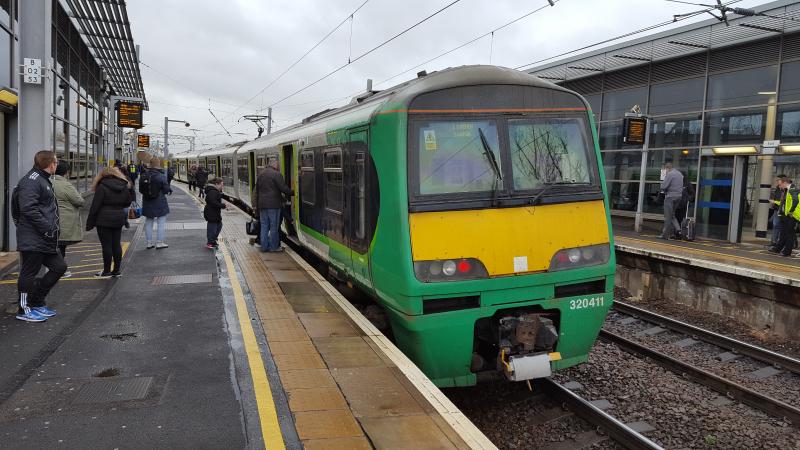 LM 320 at Partick: 320.411 on a Larkhall working in the evening peak on 28th April at Partick Photo of LM 320 at Partick