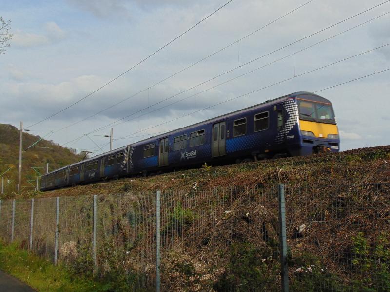320311 at Milton: 320311 passes through Milton with the 2E67 16:16 Airdrie to Balloch on Friday 6th May 2016. Photo of 320311 at Milton