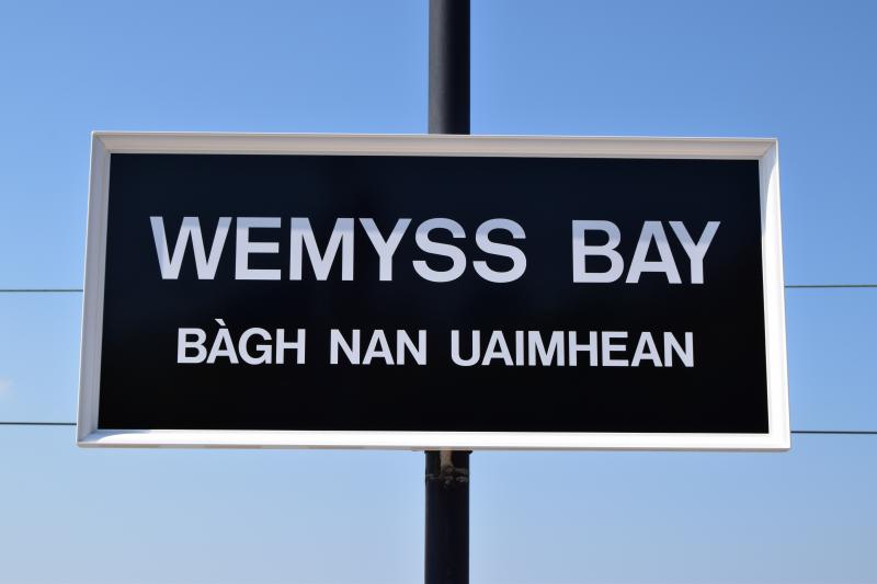 Photo of Wemyss Bay station name sign