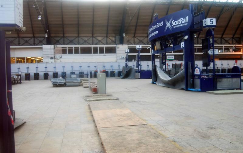Across the Concourse: No work started yet in extending the Roads.
The extensions to the Roads will be completed within this phase of the project.
After which they will be filled in until the station front is extended Photo of Across the Concourse