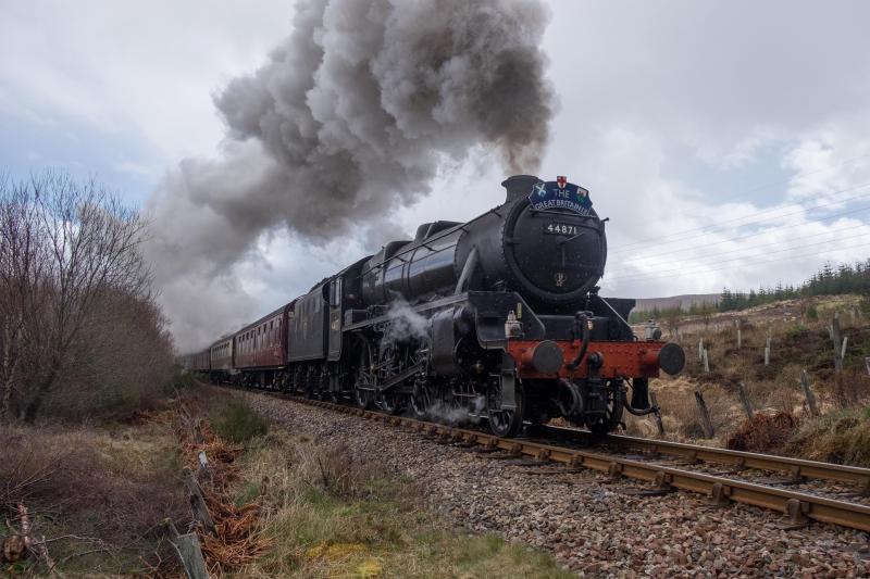 GB IX: 44871 on the climb out of Garve Photo of GB IX