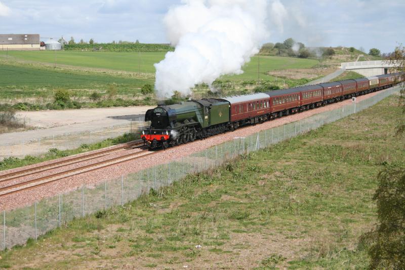 60103 Flying Scotsmam: Flying Scotsman approaching Shawfair Photo of 60103 Flying Scotsmam