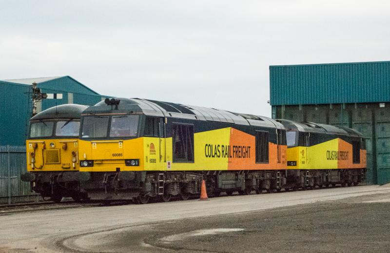 Photo of 56113, 60085 & 095 stabled at Fouldubs.
