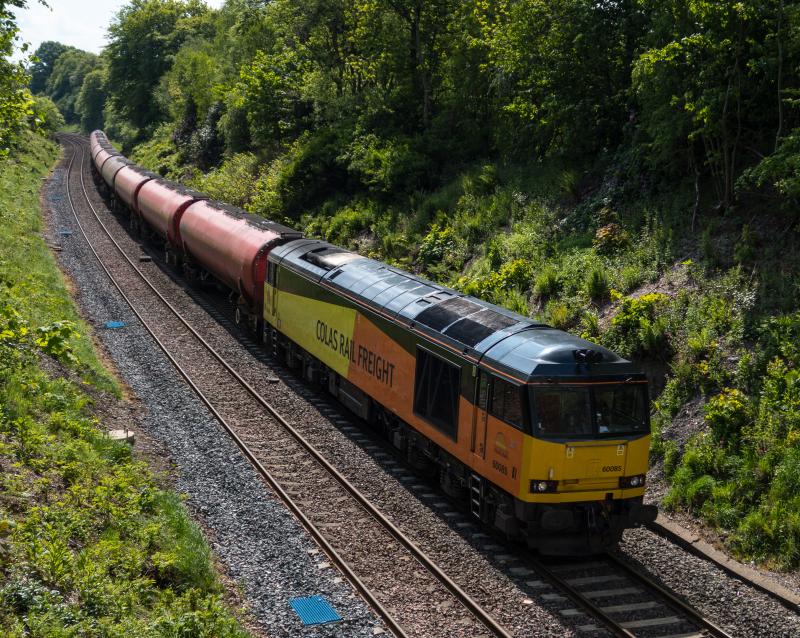 Photo of 60085 passes Castlecary with 6D61 for Grangemouth. 30.5.16