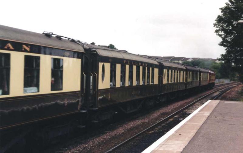 Pullman splendour: VSOE stock at Mount Vernon in August 1997 on an Evening Dinner run to Perth. Photo of Pullman splendour