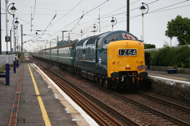 Deltic at Drem: Deltic D9009 Alycidon passing Drem 18/6/2016 Photo of Deltic at Drem