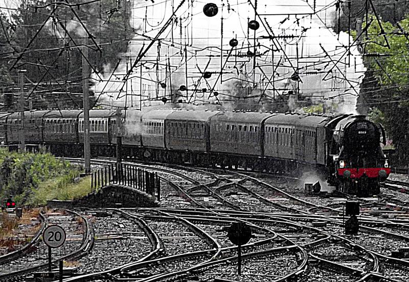 60103 at Carlsile: Flying Scotsman 60103 arrives at Carlisle om Saturday 2nd July 2016, with 1Z47 a charter from Leicester. Photo of 60103 at Carlsile