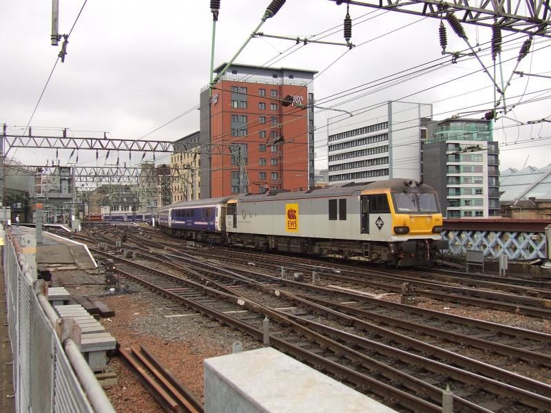 92 On Beds: 92036 departing Glasgow Central on 4th July with 5S26 heading for Polmadie Photo of 92 On Beds