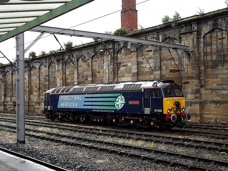 57302E: Carlisle Thunderbird 57302 Chad Valah waits at Carlisle for its next working on Saturday 2nd July 2016 Photo of 57302E