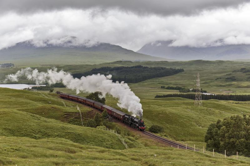Achallader: 45407 with a private charter from Crianlarich to Fort William on 4th July 2016. Photo of Achallader