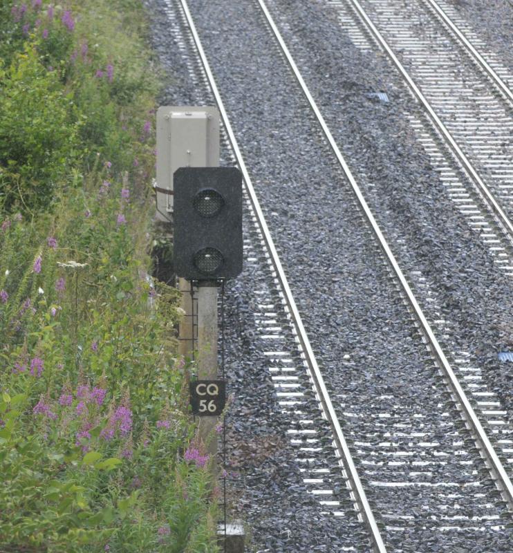 New Double Aspect Signal CQ 56: The Signals after exiting the Tunnel on the Incline have been reduced to double Aspect only.
Here is CG 56 Photo of New Double Aspect Signal CQ 56