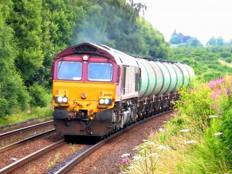 Lairg Tanks @ Gleneagles - 23 July 2016: 66100 hauling tanks from Lairg Oil Terminal to Mossend Photo of Lairg Tanks @ Gleneagles - 23 July 2016
