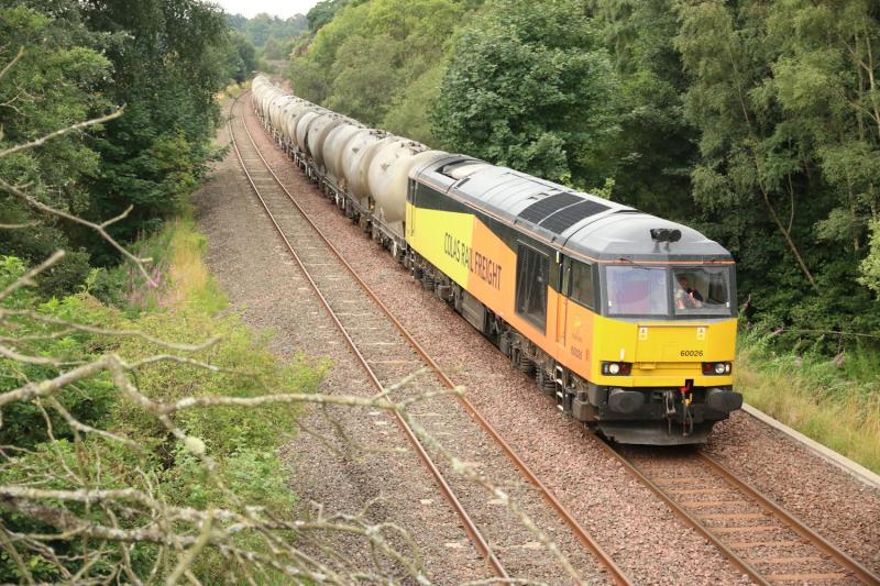 60026_6H51_Oxwellmains to Inverness: Late running through Luncarty 0740 Photo of 60026_6H51_Oxwellmains to Inverness