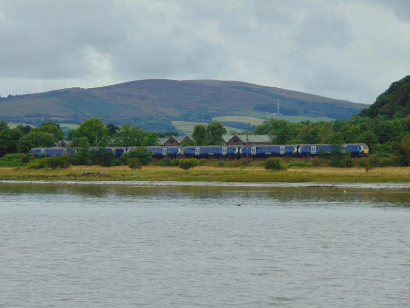 2x Class 334 units at Dumbuck: A pair of Class 334 units is seen passing Dumbuck (near Dumbarton) with the 2H05 08:57 Airdrie to Helensburgh Central on Sunday 14th August 2016. Photo of 2x Class 334 units at Dumbuck