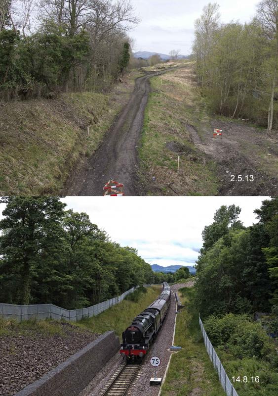 46100 GOREBRIDGE THEN AND NOW.jpg: Photo of 46100 GOREBRIDGE THEN AND NOW.jpg