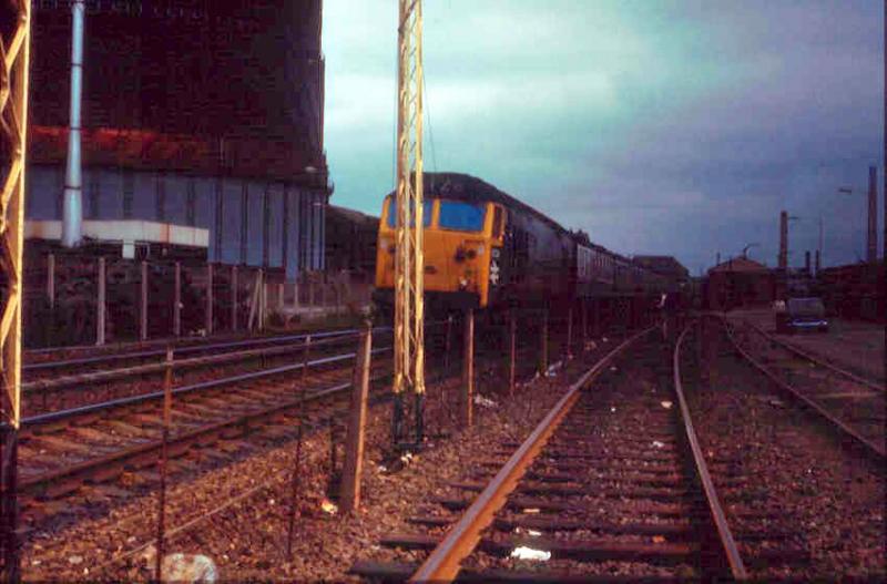 A Saturday excursion: D434 or it might have been 50034 at Camperdown Junction at Dundee in June 1974 on it's Saturday turn from Aberdeen to Glasgow Queen Street and back. Photo of A Saturday excursion