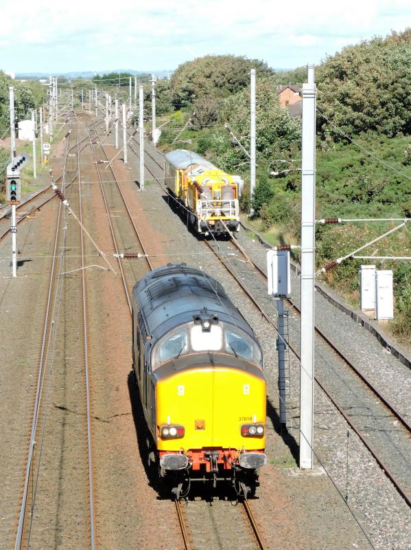 37610: 37610 runs round the snow train at Barassie on 22/09/16, Perth CSD to Kilmarnock Barclay sidings. Photo of 37610