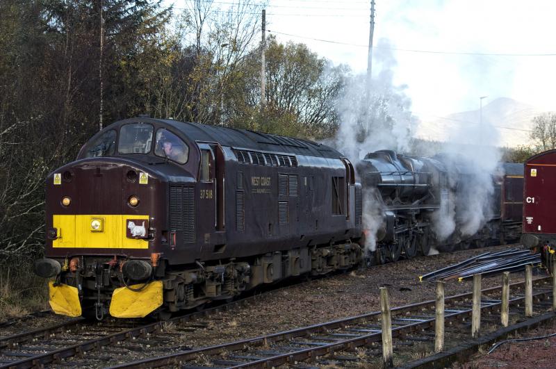 37518 AND 45407 CRIANLARICH 1.11.16.jpg: Photo of 37518 AND 45407 CRIANLARICH 1.11.16.jpg
