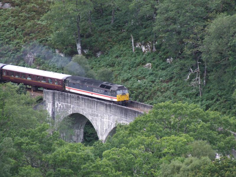 47826 Loch Dubh on Mallaig line by T Dubern.JPG: Photo of 47826 Loch Dubh on Mallaig line by T Dubern.JPG