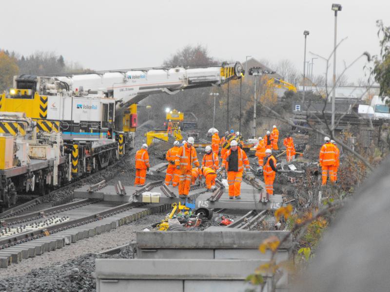 Photo of Larbert engineering work