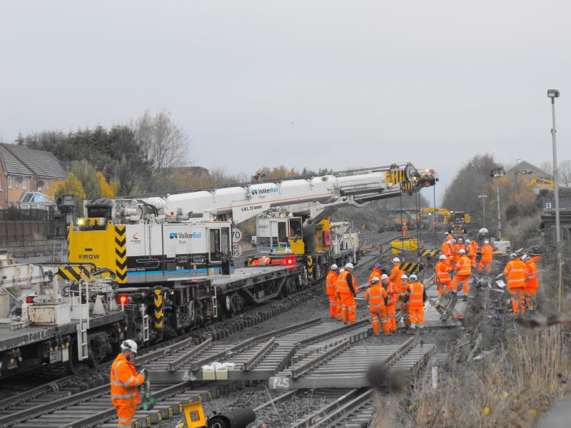 Larbert engineering work: Larbert engineering work on 20th Nov 2016. Photo of Larbert engineering work
