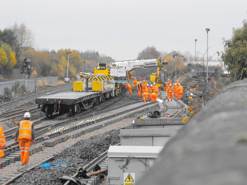Larbert engineering work: Larbert engineering work on 20th Nov 2016. Photo of Larbert engineering work