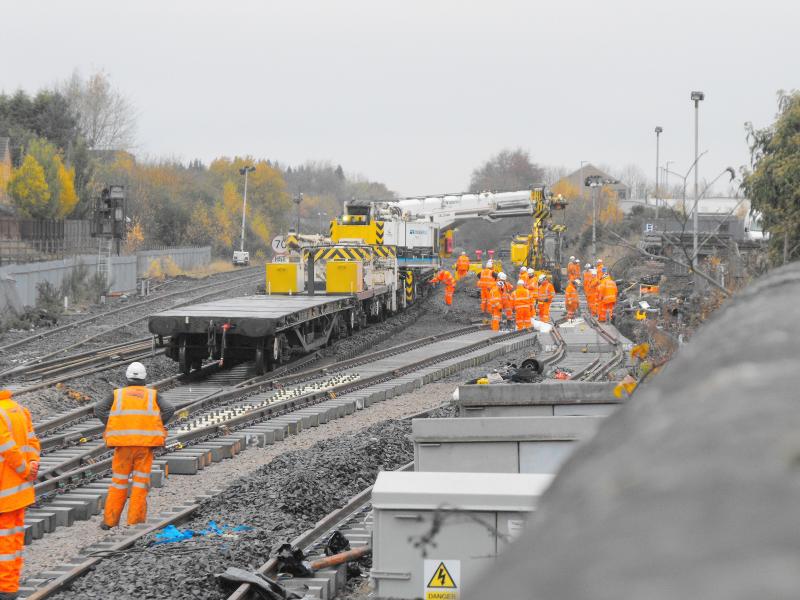 Larbert engineering work: Larbert engineering work on 20th Nov 2016. Photo of Larbert engineering work