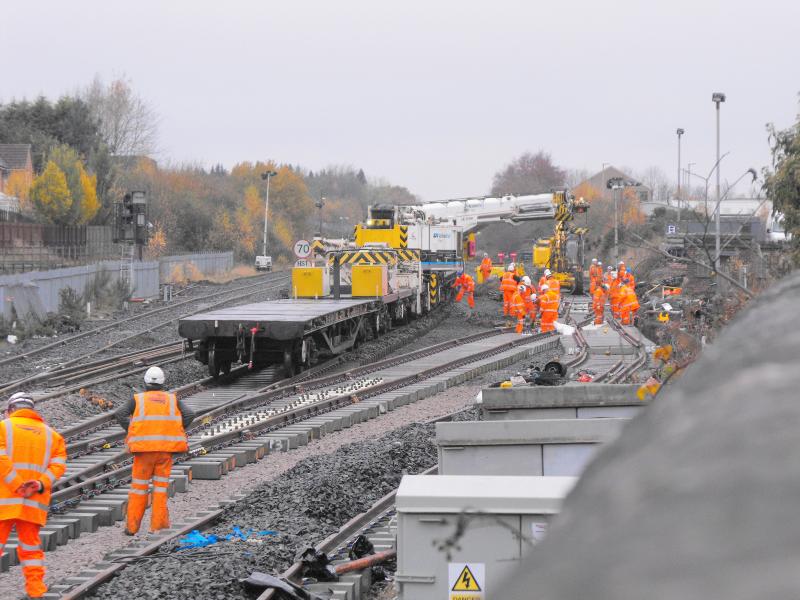 Larbert engineering work: Larbert engineering work on 20th Nov 2016. Photo of Larbert engineering work