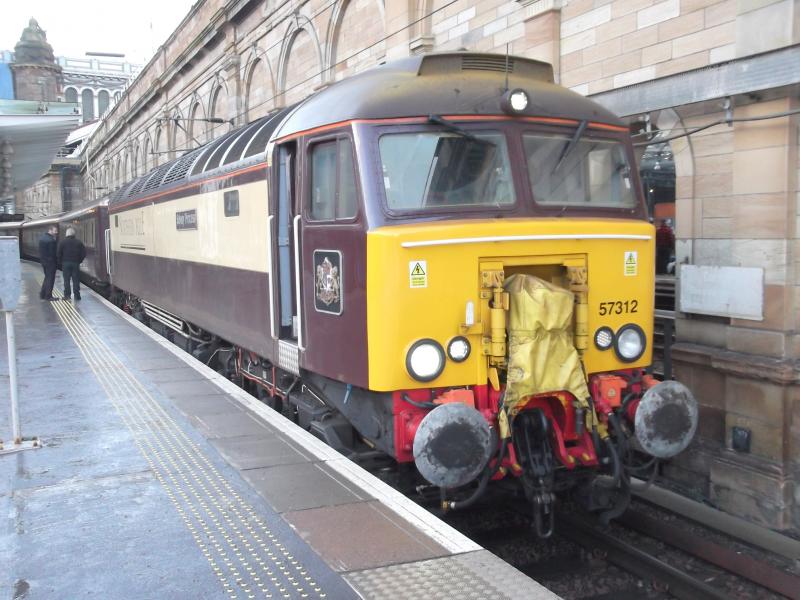 57312 Solway Princess: 57312 on front of 1Z55 0745 Manchester Victoria to Edinburgh Northern Belle today. Photo of 57312 Solway Princess