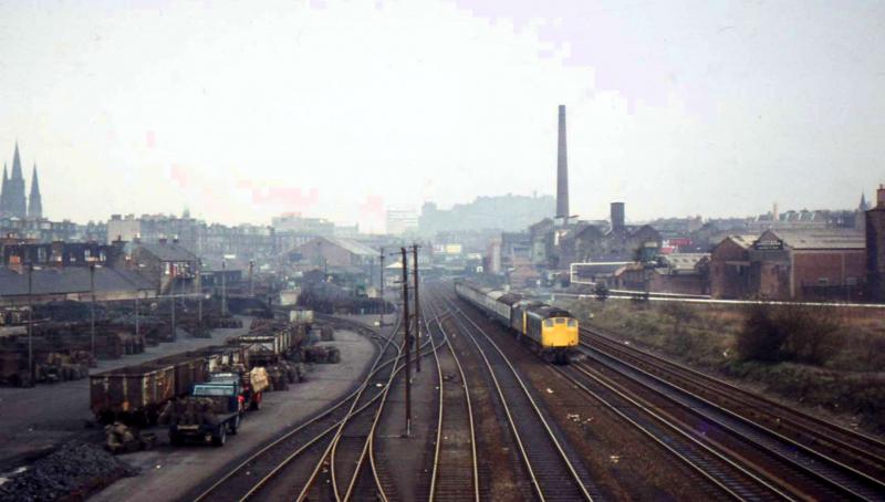 Haymarket: Looking east to Haymarket with an Edinburgh - Inverness service approaching. Photo of Haymarket