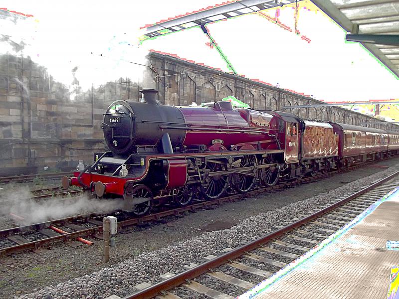 45699 Galatea at Carlsile : 45699 Galatea waits at Carlsile for its return steam charter to London Euston Photo of 45699 Galatea at Carlsile