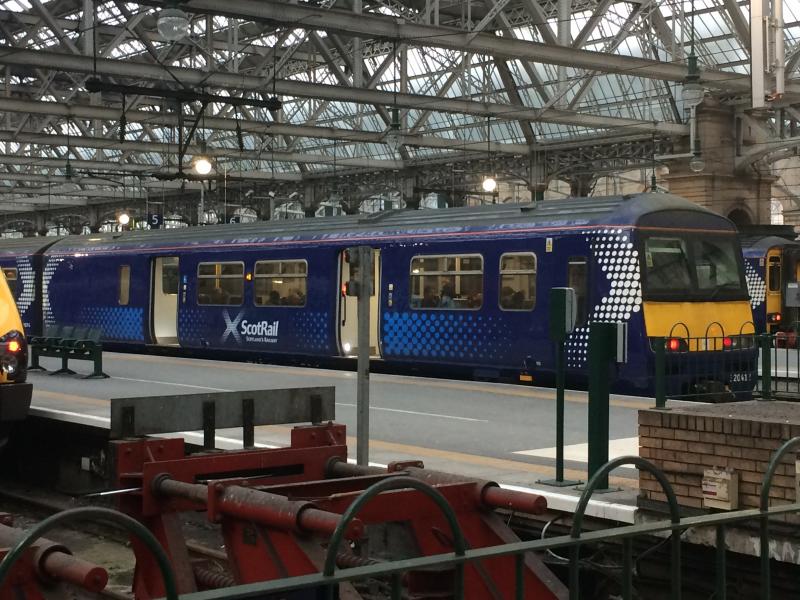 320412 at Glasgow Central: 320412 (with 320313 leading and not seen in picture) prepares to depart Glasgow Central as the 2B86 14:50 Glasgow Central to Lanark on a typical busy Monday afternoon, 23rd January 2017. Photo of 320412 at Glasgow Central
