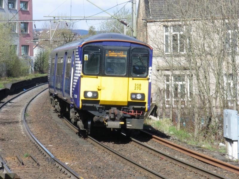 318270 Partick: Operating a Milngavie-Cumbernauld, via Glasgow Central and Motherwell, 10/04/17. Photo of 318270 Partick