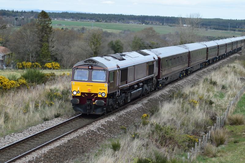 Royal Scotsman at Castletown, Daviot.: Heading to Carrbridge from Kyle on 19/04/17 Photo of Royal Scotsman at Castletown, Daviot.