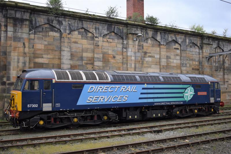 DRS Class 57 Carlisle: Drs Class 57 #57302 Chad Varah on standby(?) duties at Carlisle on 20 April 2017 Photo of DRS Class 57 Carlisle