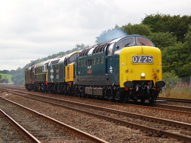 Photo of 55022, 40145, D5310, 37712, 0Z25 Carnforth - Bo'ness.