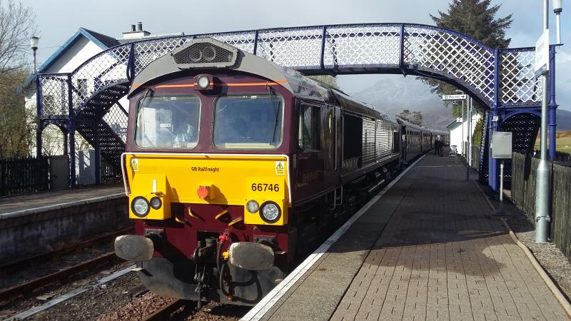 Royal Scotsman - Strathcarron: 1H80 Keith Branch Platform to Kyle 25th April 2017 at Strathcarron station Photo of Royal Scotsman - Strathcarron