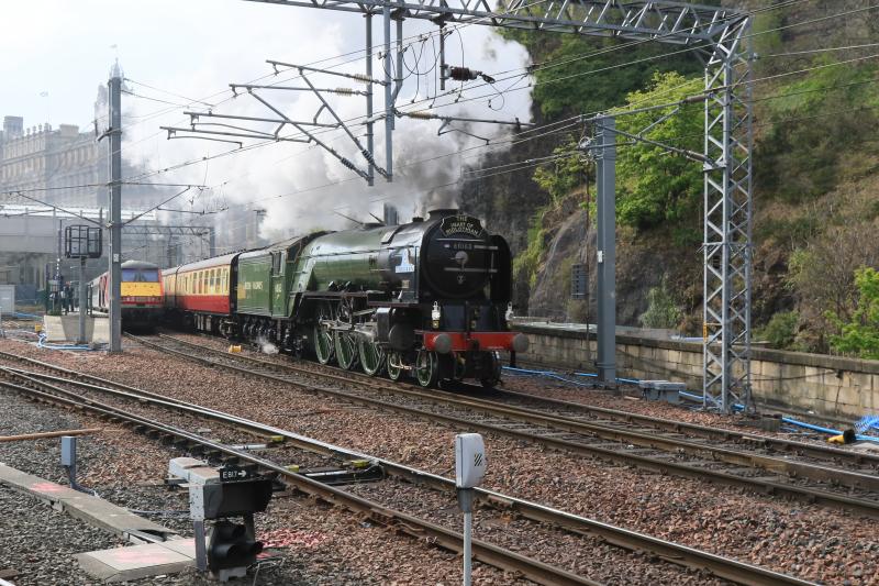 1Z65: 60163 leaves Edinburgh Waverley on the retimed 1Z65 16.36 to Peterborough on 01/05/2017 Photo of 1Z65