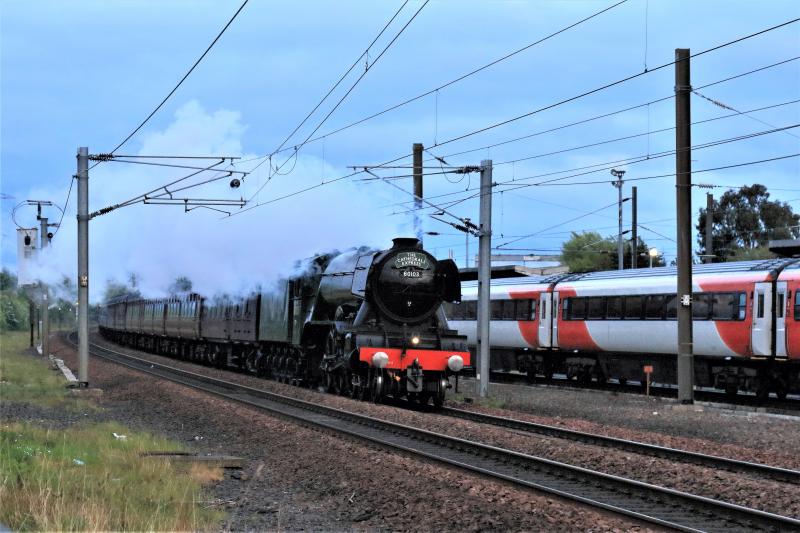 1Z72: 60103 Flying Scotsman on 1Z72 14.49 York to Edinburgh passing craigentinny TMD on 13/05/2017 Photo of 1Z72